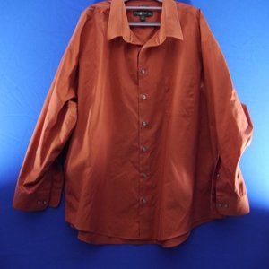Pronto Oumo Long Sleeve Dress Shirt Rust Size 20 34/35
